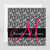 Hochzeits-Einladungs-Monogramm nennt Einladung (Vorne/Hinten)