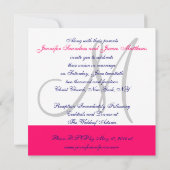 Hochzeits-Einladungs-Monogramm-Sprichwort nennt Einladung (Rückseite)