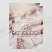 Hochzeits-Einladungs-Perlen Einladung (Vorne/Hinten)