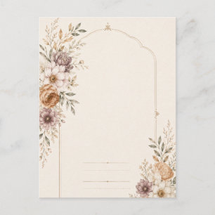Hochzeits-Einladungskarte im Fine-Art-Stil mit rom Postkarte