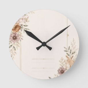 Hochzeits-Einladungskarte im Fine-Art-Stil mit rom Runde Wanduhr
