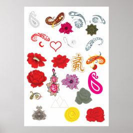 Hochzeits-Einladungsplakat | Florale elegante Lieb Poster