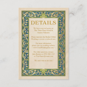 Hochzeits-Einzelkarten- belichteter Garten Begleitkarte