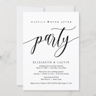 Hochzeits-Elopement, Happily Ever After Party-Einl Einladung