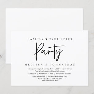 Hochzeits-Elopement, Happy-End-Party Einladung