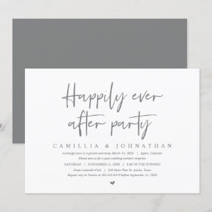 Hochzeits-Elopement, Happy-End-Party Einladung