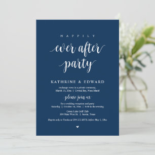 Hochzeits-Elopement, Happy End Party-Einladung Einladung