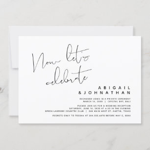 Hochzeits-Elopement, Jetzt lasst uns feiern Einladung