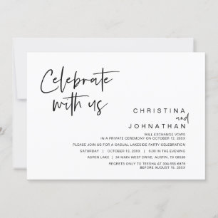 Hochzeits-Elopement-Party, feiern Sie mit uns Einl Einladung