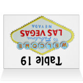 Hochzeits-Empfangs-Tischnummer Las Vegas (Innenansicht Horizontal (Oben))