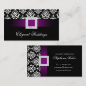 Hochzeits-Ereignis-Planer-Juwel-lila Visitenkarte (Vorne/Hinten)