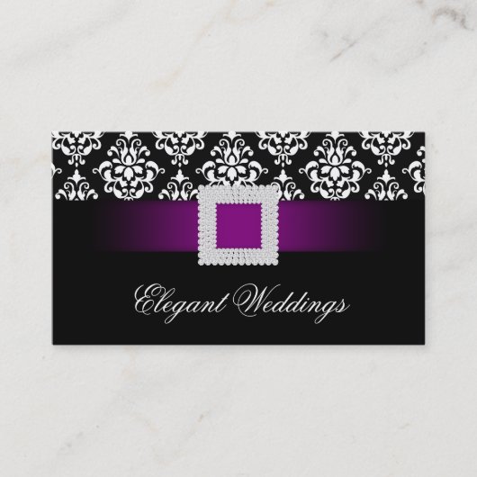 Hochzeits-Ereignis-Planer-Juwel-lila Visitenkarte (Vorderseite)