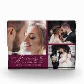 Hochzeits-Erinnerungen mit Liebe Cranberry Fotoblock (Vorderseite)