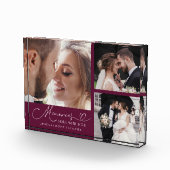 Hochzeits-Erinnerungen mit Liebe Cranberry Fotoblock (Rechts)