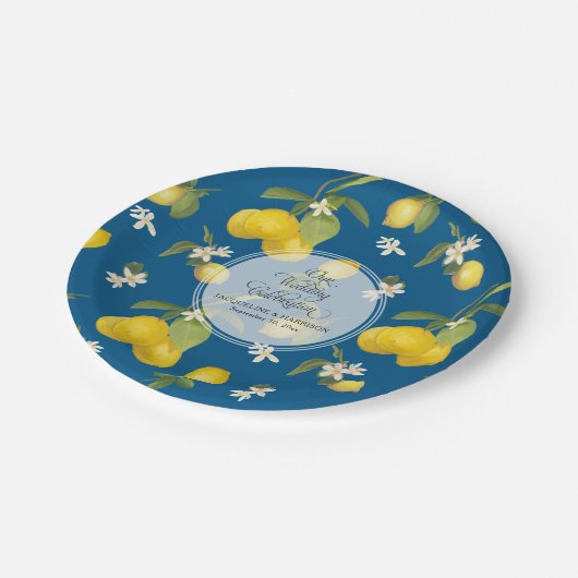 Hochzeits-Feier-königliches Pappteller (Schrägansicht)