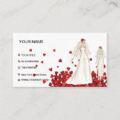 Hochzeits-Feier-Visitenkarte Visitenkarte (Rückseite)