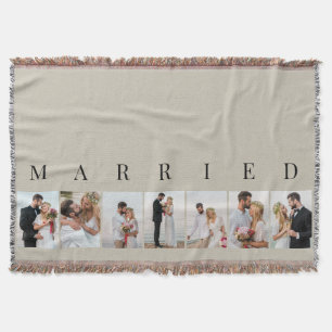 Hochzeits-Foto-Collage VERHEIRATET Natürlich 7 Bil Decke