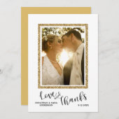 Hochzeits-Foto danken Ihnen Dankeskarte (Vorne/Hinten)