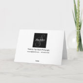 Hochzeits-Foto des Bäcker-B&W Karte (Rückseite)