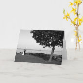 Hochzeits-Foto des Bäcker-B&W Karte (Gelbe Blume)