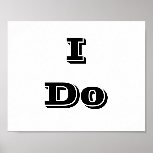 Hochzeits-Foto-Requisit Schild "Ich will" (Vorne)