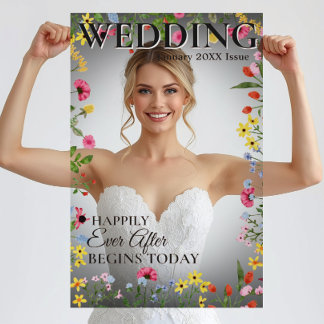 Hochzeits-Foto-Requisite - Lustiges Magazin-Cover Acrylschild
