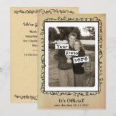Hochzeits-Foto-Vorlage für Save-the-Date-Karten Save The Date (Vorne/Hinten)