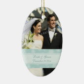 Hochzeits-Foto-Weihnachtsverzierung Keramikornament (Rechts)