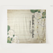 Hochzeits-Fotobooth-Hintergrund Hydrangea Lichter Wandteppich (Vorderseite (Horizontal))