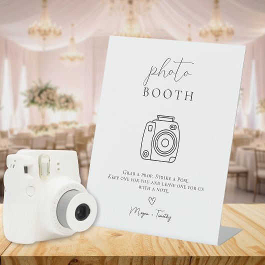 Hochzeits-Fotobooth-Tischschild Sockelschild