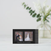 Hochzeits-Fotografie-Visitenkarten Visitenkarte (Stehend Vorderseite)