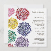 Hochzeits-Frühling blüht Einladung nach Maß (Rückseite)