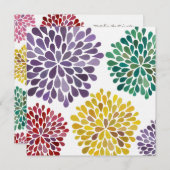 Hochzeits-Frühling blüht Einladung nach Maß (Vorne/Hinten)