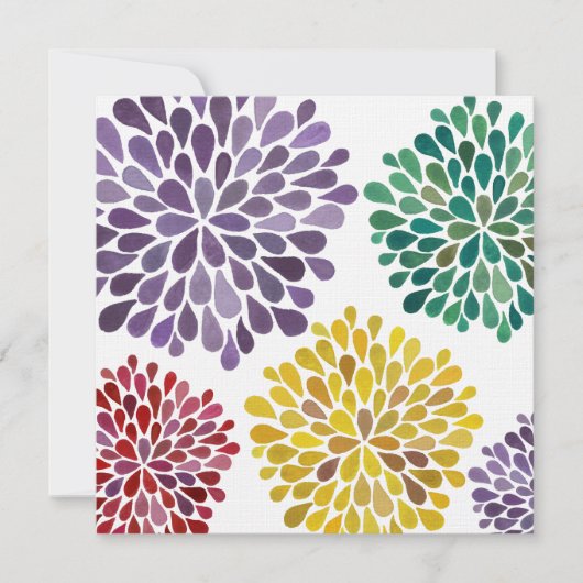 Hochzeits-Frühling blüht Einladung nach Maß (Vorderseite)