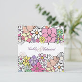 Hochzeits-Frühlings-Blüten-kundenspezifische Einladung (Stehend Vorderseite)