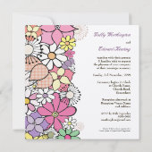 Hochzeits-Frühlings-Blüten-kundenspezifische Einladung (Rückseite)