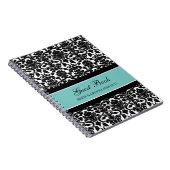 Hochzeits-Gast-Buch-aquamarines Damast-Notizbuch Notizblock (Rechte Seite)