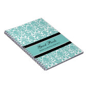Hochzeits-Gast-Buch-aquamarines Damast-Notizbuch Notizblock (Rechte Seite)