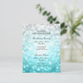 Hochzeits-Gast-Informations-Strand Ombre Lichter Begleitkarte (Stehend Vorderseite)