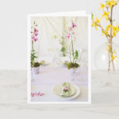 Hochzeits-Gedeck Karte (Gelbe Blume)