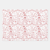 Hochzeits-Gekritzel-Geschenkpapier Geschenkpapier Set (Vorderseite 3)
