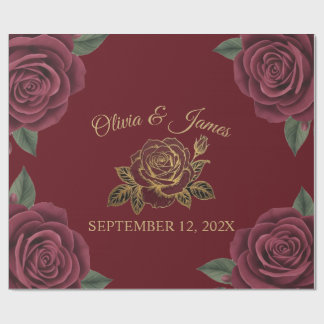 Hochzeits-Geschenkpapier Moody Goldfolie Rose Burg Geschenkpapier
