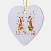 Hochzeits-Giraffen Keramikornament (Links)