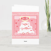 Hochzeits-Glückwunsch-Gruß-Karte Karte (Rückseite)