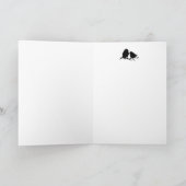 Hochzeits-Glückwunsch-Vogel-Silhouette-Deutscher Karte (Innenseite)
