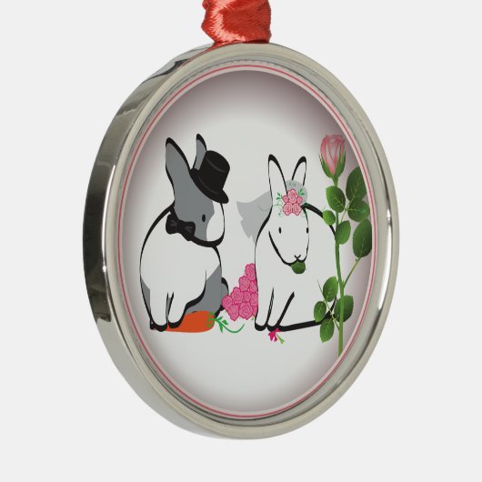 HOCHZEITS-GLÜCKWÜNSCHE! SILBERNES ORNAMENT (Rechts)