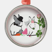 HOCHZEITS-GLÜCKWÜNSCHE! SILBERNES ORNAMENT (Vorne)