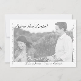 Hochzeits-Grace S/W Hochzeits-Flat Save The Date K