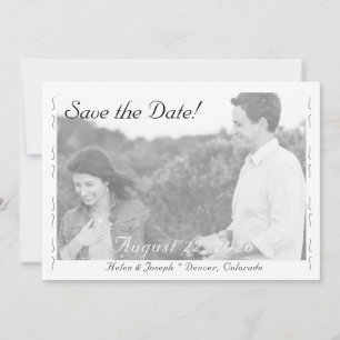 Hochzeits-Grace S/W Hochzeits-Flat Save The Date K