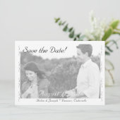 Hochzeits-Grace S/W Hochzeits-Flat Save The Date K (Stehend Vorderseite)